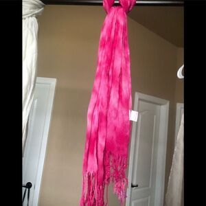 Freshly Brewed pink tie dyed scarf